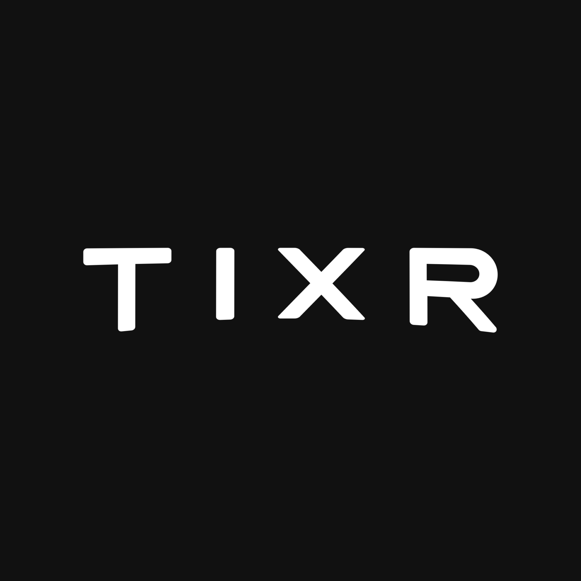 Copy of Tixr White Logomark_Black Background_Square@2x